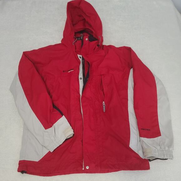 Columbia men's Vertex core Omni shield waterproof jacket red Sz Medium utility - Picture 3 of 9